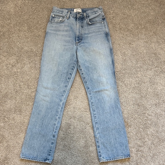 Agolde Denim - AGOLDE Light Wash STRAIGHT Denim Jeans
